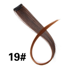 Load image into Gallery viewer, Leeons Clip-In One Piece For Ombre Hair Extensions Pure Color Straight Long Synthetic Hair Fake Hair Pieces Clip In 2 Tone Hair