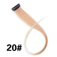 Load image into Gallery viewer, Leeons Clip-In One Piece For Ombre Hair Extensions Pure Color Straight Long Synthetic Hair Fake Hair Pieces Clip In 2 Tone Hair