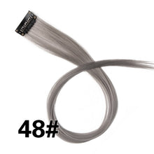 Load image into Gallery viewer, Leeons Clip-In One Piece For Ombre Hair Extensions Pure Color Straight Long Synthetic Hair Fake Hair Pieces Clip In 2 Tone Hair