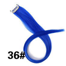 Load image into Gallery viewer, Leeons Clip-In One Piece For Ombre Hair Extensions Pure Color Straight Long Synthetic Hair Fake Hair Pieces Clip In 2 Tone Hair