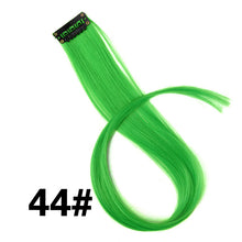 Load image into Gallery viewer, Leeons Clip-In One Piece For Ombre Hair Extensions Pure Color Straight Long Synthetic Hair Fake Hair Pieces Clip In 2 Tone Hair