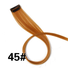 Load image into Gallery viewer, Leeons Clip-In One Piece For Ombre Hair Extensions Pure Color Straight Long Synthetic Hair Fake Hair Pieces Clip In 2 Tone Hair