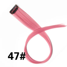 Load image into Gallery viewer, Leeons Clip-In One Piece For Ombre Hair Extensions Pure Color Straight Long Synthetic Hair Fake Hair Pieces Clip In 2 Tone Hair