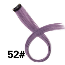 Load image into Gallery viewer, Leeons Clip-In One Piece For Ombre Hair Extensions Pure Color Straight Long Synthetic Hair Fake Hair Pieces Clip In 2 Tone Hair