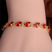 Load image into Gallery viewer, MISANANRYNE New 5 colors Beautiful Bracelet for Women Colorful Austrian Crystal Fashion Heart Chain Bracelet Wholesale