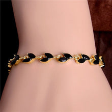 Load image into Gallery viewer, MISANANRYNE New 5 colors Beautiful Bracelet for Women Colorful Austrian Crystal Fashion Heart Chain Bracelet Wholesale