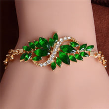 Load image into Gallery viewer, MISANANRYNE New 5 colors Beautiful Bracelet for Women Colorful Austrian Crystal Fashion Heart Chain Bracelet Wholesale