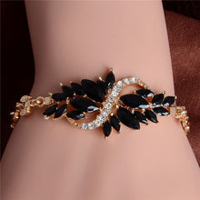 Load image into Gallery viewer, MISANANRYNE New 5 colors Beautiful Bracelet for Women Colorful Austrian Crystal Fashion Heart Chain Bracelet Wholesale