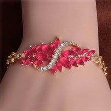 Load image into Gallery viewer, MISANANRYNE New 5 colors Beautiful Bracelet for Women Colorful Austrian Crystal Fashion Heart Chain Bracelet Wholesale