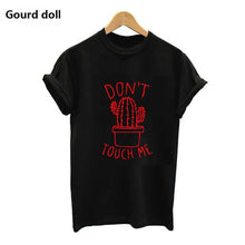 Load image into Gallery viewer, Cactus Printed Women's T-Shirt Cotton Harajuku Summer Female Top Tee For Lady Girl Funny Round neck T-shirts Hipster Tumblr