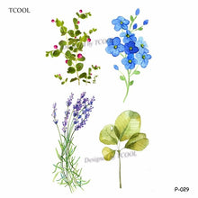 Load image into Gallery viewer, HXMAN Flower Temporary Tattoos for Women Hand Tattoo Sticker Fashion Body Art Waterproof Arm Fake Tatoo Paper 9.8X6cm P-013