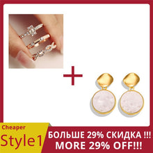 Load image into Gallery viewer, AY 3Pcs/Set Fashion Geometry Intersect Crystal Rings Set For Women Girls Engagement Wedding Rings Female Party Jewelry Gifts