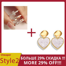 Load image into Gallery viewer, AY 3Pcs/Set Fashion Geometry Intersect Crystal Rings Set For Women Girls Engagement Wedding Rings Female Party Jewelry Gifts