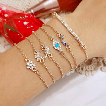 Load image into Gallery viewer, New Arrival Bracelet Sets Minimalist Gold Silver Color Hollow Lotus Bangle Bracelets Gift for Women Exquisite Party Jewelry