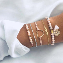 Load image into Gallery viewer, New Arrival Bracelet Sets Minimalist Gold Silver Color Hollow Lotus Bangle Bracelets Gift for Women Exquisite Party Jewelry