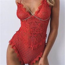 Load image into Gallery viewer, Sexy Lace Bodysuit Women Bodycon Jumpsuit Summer Cut Out Rompers Club Womens Jumpsuit Body Top Overalls Feminino Playsuit