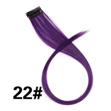 Load image into Gallery viewer, AliLeader Made 57 Colors 50CM Single Clip In One Piece Hair Extensions Synthetic Long Straight Ombre Grey Red Rainbow Hair Piece