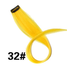 Load image into Gallery viewer, AliLeader Made 57 Colors 50CM Single Clip In One Piece Hair Extensions Synthetic Long Straight Ombre Grey Red Rainbow Hair Piece