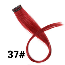 Load image into Gallery viewer, AliLeader Made 57 Colors 50CM Single Clip In One Piece Hair Extensions Synthetic Long Straight Ombre Grey Red Rainbow Hair Piece