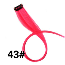 Load image into Gallery viewer, AliLeader Made 57 Colors 50CM Single Clip In One Piece Hair Extensions Synthetic Long Straight Ombre Grey Red Rainbow Hair Piece