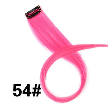 Load image into Gallery viewer, AliLeader Made 57 Colors 50CM Single Clip In One Piece Hair Extensions Synthetic Long Straight Ombre Grey Red Rainbow Hair Piece