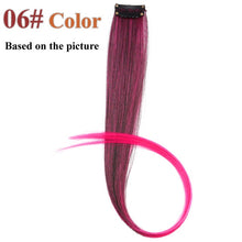 Load image into Gallery viewer, AliLeader Made 57 Colors 50CM Single Clip In One Piece Hair Extensions Synthetic Long Straight Ombre Grey Red Rainbow Hair Piece