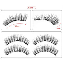 Load image into Gallery viewer, Magnetic eyelashes with 3 magnets handmade 3D/6D magnetic lashes natural false eyelashes magnet lashes with gift box-24P-3