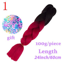 Load image into Gallery viewer, LISI HAIR Jumbo Braids Long Ombre Jumbo Synthetic Braiding Hair Crochet Blonde Pink Blue Grey Hair Extensions African Viscera