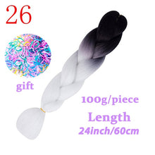 Load image into Gallery viewer, LISI HAIR Jumbo Braids Long Ombre Jumbo Synthetic Braiding Hair Crochet Blonde Pink Blue Grey Hair Extensions African Viscera