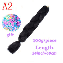 Load image into Gallery viewer, LISI HAIR Jumbo Braids Long Ombre Jumbo Synthetic Braiding Hair Crochet Blonde Pink Blue Grey Hair Extensions African Viscera