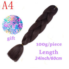 Load image into Gallery viewer, LISI HAIR Jumbo Braids Long Ombre Jumbo Synthetic Braiding Hair Crochet Blonde Pink Blue Grey Hair Extensions African Viscera
