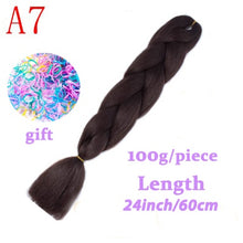 Load image into Gallery viewer, LISI HAIR Jumbo Braids Long Ombre Jumbo Synthetic Braiding Hair Crochet Blonde Pink Blue Grey Hair Extensions African Viscera