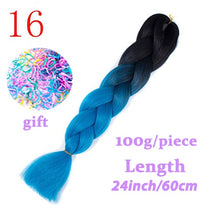 Load image into Gallery viewer, LISI HAIR Jumbo Braids Long Ombre Jumbo Synthetic Braiding Hair Crochet Blonde Pink Blue Grey Hair Extensions African Viscera
