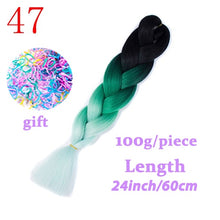 Load image into Gallery viewer, LISI HAIR Jumbo Braids Long Ombre Jumbo Synthetic Braiding Hair Crochet Blonde Pink Blue Grey Hair Extensions African Viscera