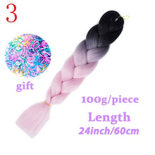 Load image into Gallery viewer, LISI HAIR Jumbo Braids Long Ombre Jumbo Synthetic Braiding Hair Crochet Blonde Pink Blue Grey Hair Extensions African Viscera