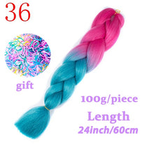 Load image into Gallery viewer, LISI HAIR Jumbo Braids Long Ombre Jumbo Synthetic Braiding Hair Crochet Blonde Pink Blue Grey Hair Extensions African Viscera