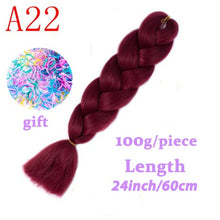 Load image into Gallery viewer, LISI HAIR Jumbo Braids Long Ombre Jumbo Synthetic Braiding Hair Crochet Blonde Pink Blue Grey Hair Extensions African Viscera