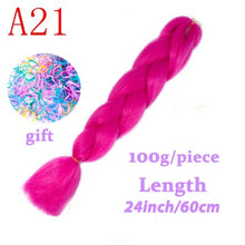 Load image into Gallery viewer, LISI HAIR Jumbo Braids Long Ombre Jumbo Synthetic Braiding Hair Crochet Blonde Pink Blue Grey Hair Extensions African Viscera