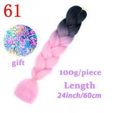 Load image into Gallery viewer, LISI HAIR Jumbo Braids Long Ombre Jumbo Synthetic Braiding Hair Crochet Blonde Pink Blue Grey Hair Extensions African Viscera
