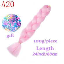 Load image into Gallery viewer, LISI HAIR Jumbo Braids Long Ombre Jumbo Synthetic Braiding Hair Crochet Blonde Pink Blue Grey Hair Extensions African Viscera