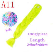 Load image into Gallery viewer, LISI HAIR Jumbo Braids Long Ombre Jumbo Synthetic Braiding Hair Crochet Blonde Pink Blue Grey Hair Extensions African Viscera