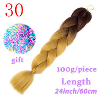 Load image into Gallery viewer, LISI HAIR Jumbo Braids Long Ombre Jumbo Synthetic Braiding Hair Crochet Blonde Pink Blue Grey Hair Extensions African Viscera