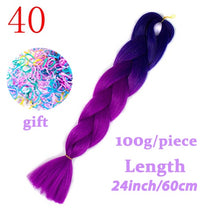 Load image into Gallery viewer, LISI HAIR Jumbo Braids Long Ombre Jumbo Synthetic Braiding Hair Crochet Blonde Pink Blue Grey Hair Extensions African Viscera