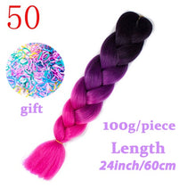Load image into Gallery viewer, LISI HAIR Jumbo Braids Long Ombre Jumbo Synthetic Braiding Hair Crochet Blonde Pink Blue Grey Hair Extensions African Viscera