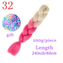 Load image into Gallery viewer, LISI HAIR Jumbo Braids Long Ombre Jumbo Synthetic Braiding Hair Crochet Blonde Pink Blue Grey Hair Extensions African Viscera