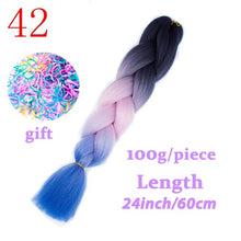Load image into Gallery viewer, LISI HAIR Jumbo Braids Long Ombre Jumbo Synthetic Braiding Hair Crochet Blonde Pink Blue Grey Hair Extensions African Viscera