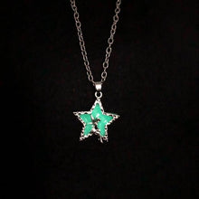 Load image into Gallery viewer, HOT Antique Pentagram Pentacle Angel Wings Pendant Supernatural Necklace Women Jewelry Luminous Necklace GLOW in the DARK gift