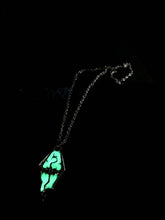 Load image into Gallery viewer, HOT Antique Pentagram Pentacle Angel Wings Pendant Supernatural Necklace Women Jewelry Luminous Necklace GLOW in the DARK gift