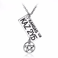 Load image into Gallery viewer, HOT Antique Pentagram Pentacle Angel Wings Pendant Supernatural Necklace Women Jewelry Luminous Necklace GLOW in the DARK gift