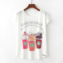 Load image into Gallery viewer, Summer New Women T-Shirts 2020 Harajuku Kawaii Cute Animal Nice Cat Unicorn Print T-shirt Causal O-Neck Short Sleeve Loose Tops